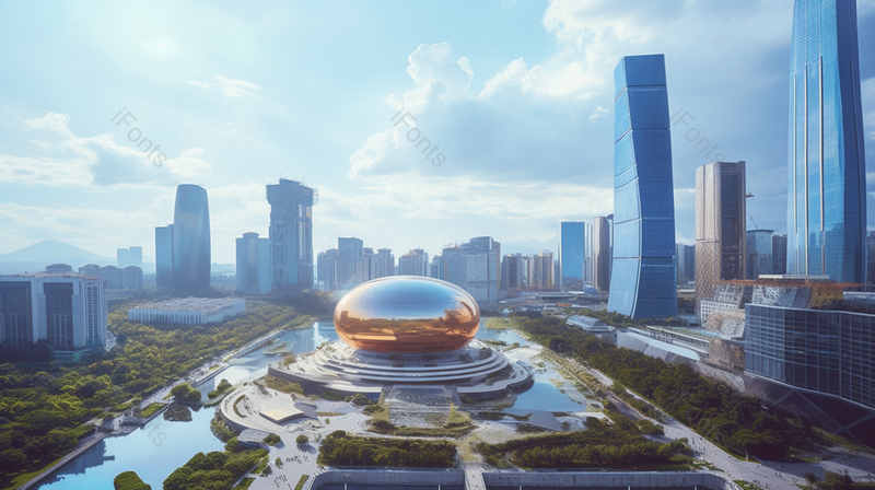 城镇中的高楼大厦实拍摄影图,高清,摄影图,摄影图片,图片大全,摄影图免费下载